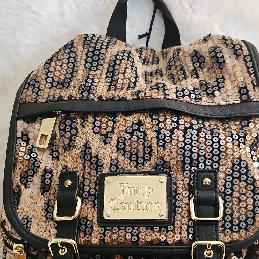 Juicy Couture Brown and Black Leopard Backpack - Picture 5 of 17